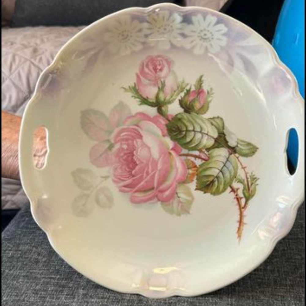 Germany roses cake plate